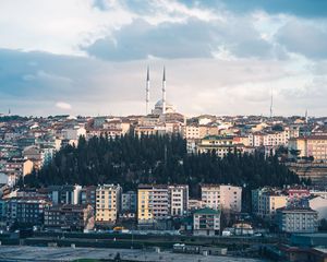 Preview wallpaper city, buildings, architecture, towers, cityscape, aerial view