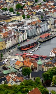 Preview wallpaper city, buildings, architecture, marina, aerial view, cityscape