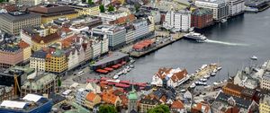 Preview wallpaper city, buildings, architecture, marina, aerial view, cityscape