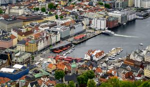 Preview wallpaper city, buildings, architecture, marina, aerial view, cityscape
