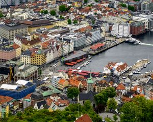 Preview wallpaper city, buildings, architecture, marina, aerial view, cityscape