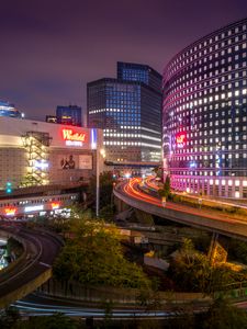 Preview wallpaper city, buildings, architecture, light