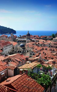 Preview wallpaper city, buildings, architecture, old, aerial view, dubrovnik