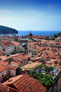 Preview wallpaper city, buildings, architecture, old, aerial view, dubrovnik