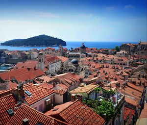 Preview wallpaper city, buildings, architecture, old, aerial view, dubrovnik