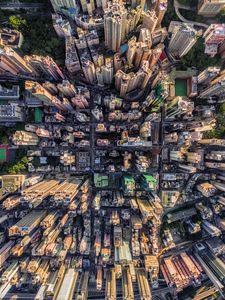 Preview wallpaper city, buildings, architecture, urban, aerial view