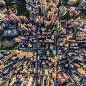 Preview wallpaper city, buildings, architecture, urban, aerial view