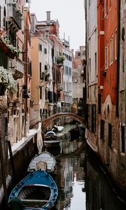 Preview wallpaper city, buildings, boats, river, venice