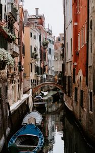 Preview wallpaper city, buildings, boats, river, venice