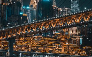 Preview wallpaper city, buildings, bridge, architecture, metropolis