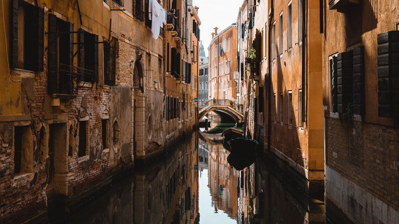 Wallpaper city, buildings, bridge, architecture, river, venice