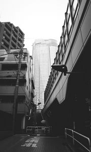 Preview wallpaper city, buildings, bw, architecture, urban