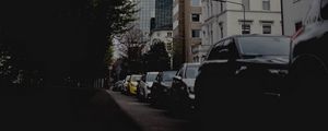 Preview wallpaper city, buildings, cars, parking, road