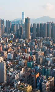 Preview wallpaper city, buildings, cityscape, aerial view