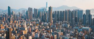 Preview wallpaper city, buildings, cityscape, aerial view