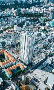 Preview wallpaper city, buildings, cityscape, aerial view, architecture