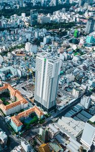 Preview wallpaper city, buildings, cityscape, aerial view, architecture