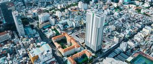 Preview wallpaper city, buildings, cityscape, aerial view, architecture