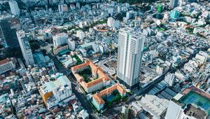 Preview wallpaper city, buildings, cityscape, aerial view, architecture