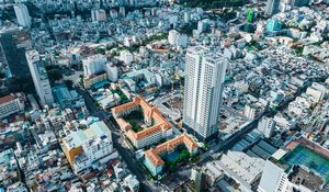 Preview wallpaper city, buildings, cityscape, aerial view, architecture