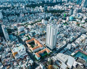 Preview wallpaper city, buildings, cityscape, aerial view, architecture