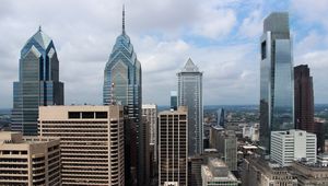 Preview wallpaper city, buildings, cityscape, aerial view, metropolis