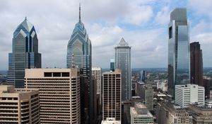 Preview wallpaper city, buildings, cityscape, aerial view, metropolis