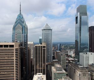 Preview wallpaper city, buildings, cityscape, aerial view, metropolis