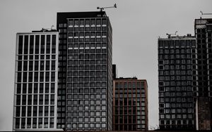 Preview wallpaper city, buildings, clouds, architecture