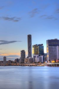 Preview wallpaper city, buildings, coast, metropolis, architecture
