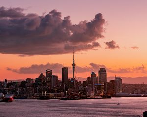 Preview wallpaper city, buildings, coast, auckland, new zealand