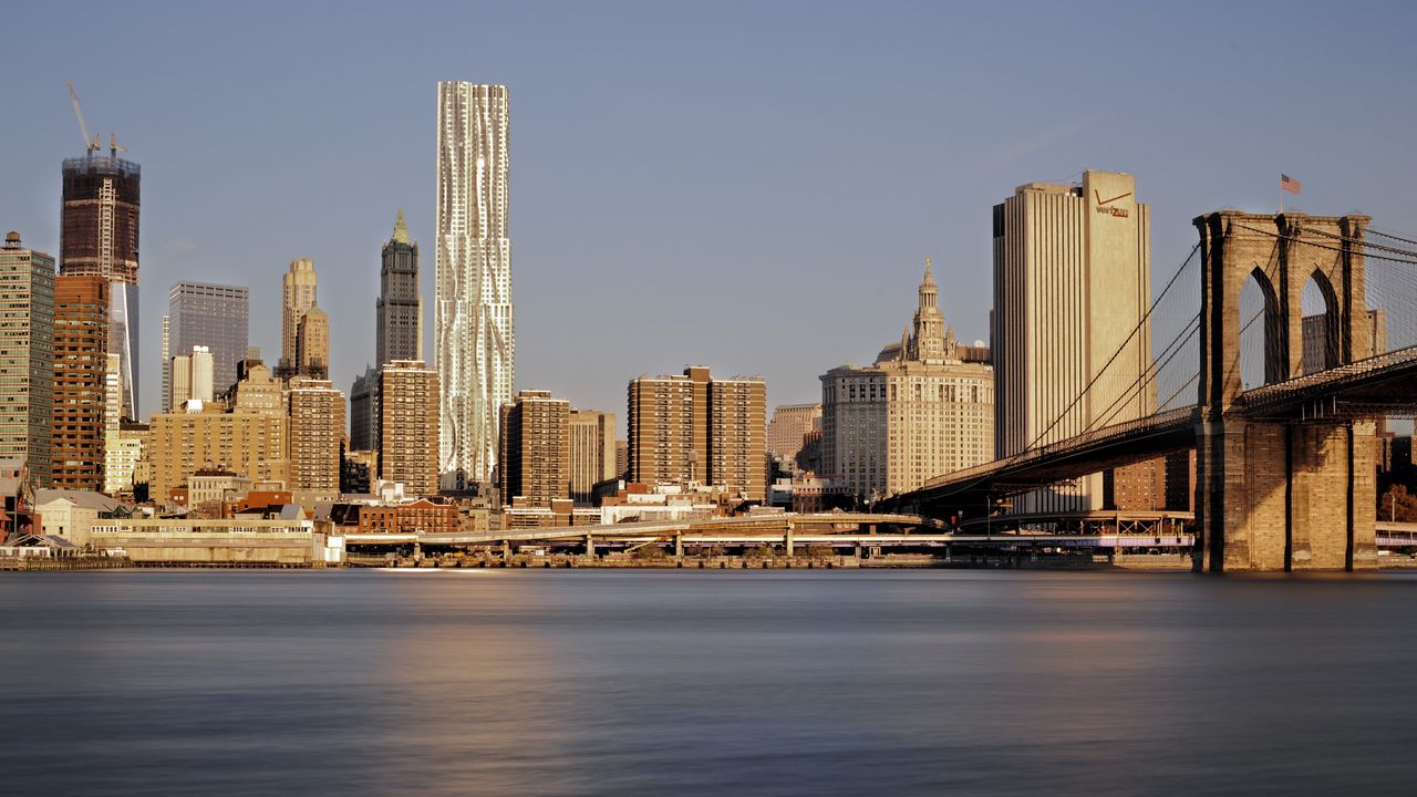 Wallpaper city, buildings, coast, metropolis, new york