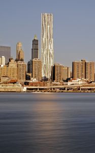 Preview wallpaper city, buildings, coast, metropolis, new york