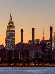 Preview wallpaper city, buildings, coast, metropolis, new york, architecture