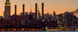 Preview wallpaper city, buildings, coast, metropolis, new york, architecture