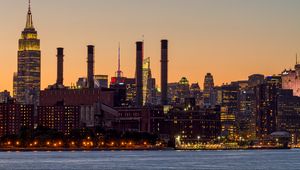 Preview wallpaper city, buildings, coast, metropolis, new york, architecture