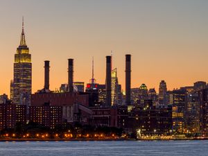 Preview wallpaper city, buildings, coast, metropolis, new york, architecture