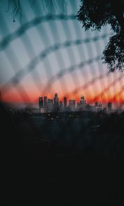 Preview wallpaper city, buildings, dusk, dark, overview