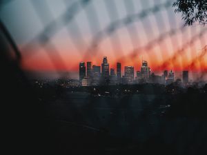 Preview wallpaper city, buildings, dusk, dark, overview