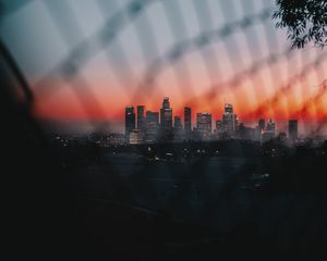 Preview wallpaper city, buildings, dusk, dark, overview