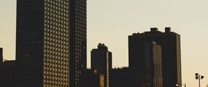 Preview wallpaper city, buildings, dusk, architecture, chicago