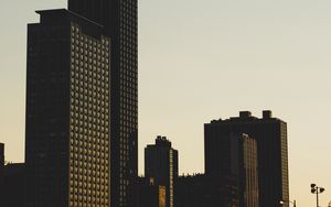 Preview wallpaper city, buildings, dusk, architecture, chicago