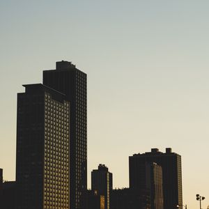 Preview wallpaper city, buildings, dusk, architecture, chicago