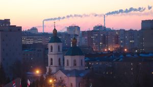 Preview wallpaper city, buildings, dusk, evening