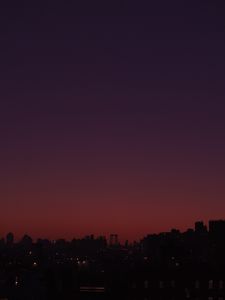 Preview wallpaper city, buildings, evening, dark