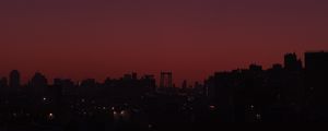 Preview wallpaper city, buildings, evening, dark