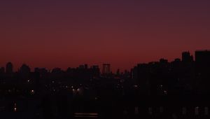 Preview wallpaper city, buildings, evening, dark