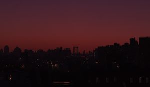 Preview wallpaper city, buildings, evening, dark