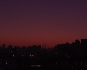 Preview wallpaper city, buildings, evening, dark