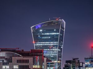 Preview wallpaper city, buildings, lights, architecture, night